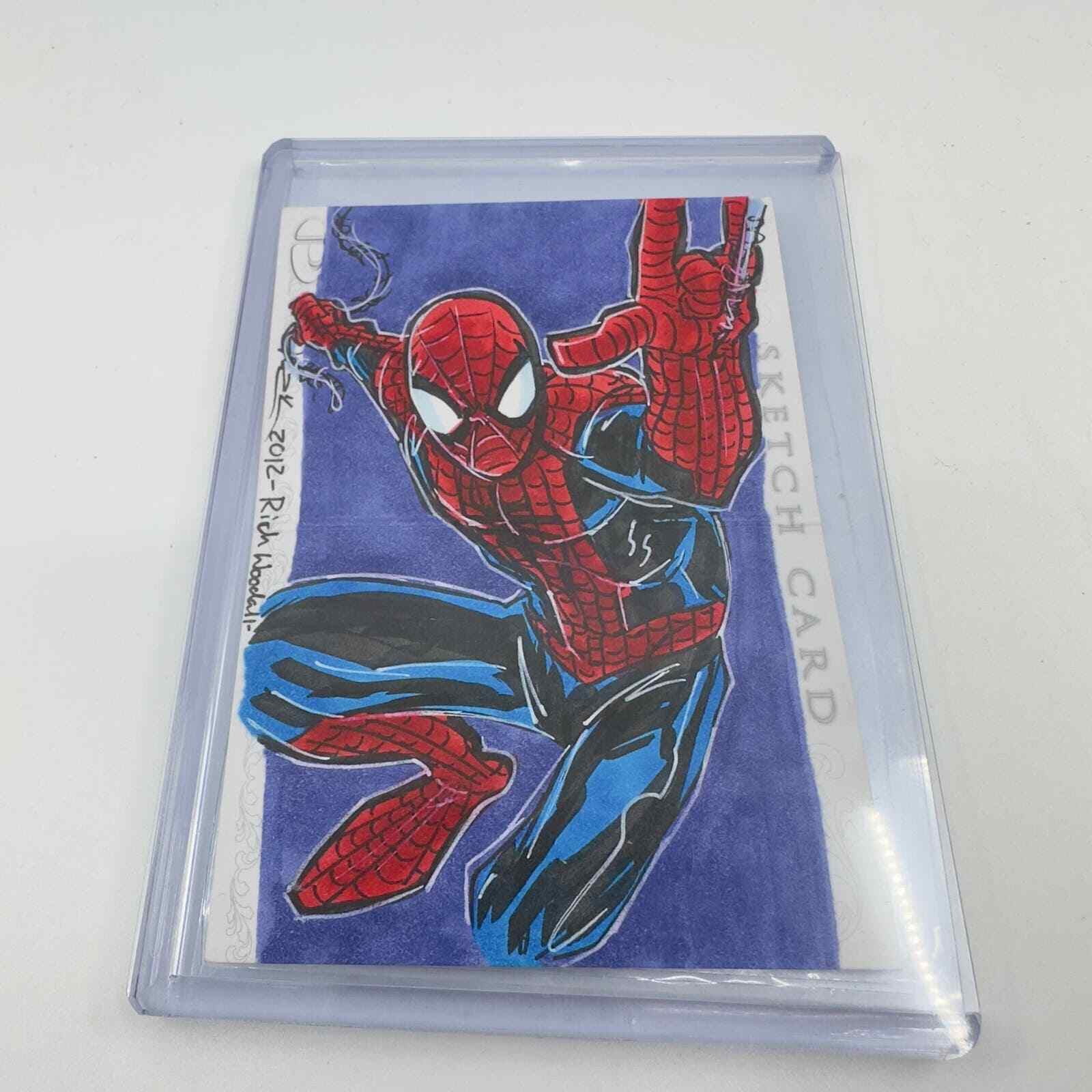 2012 Marvel Premier Upper Deck Richard McWilliam Hand Drawn Spiderman Card