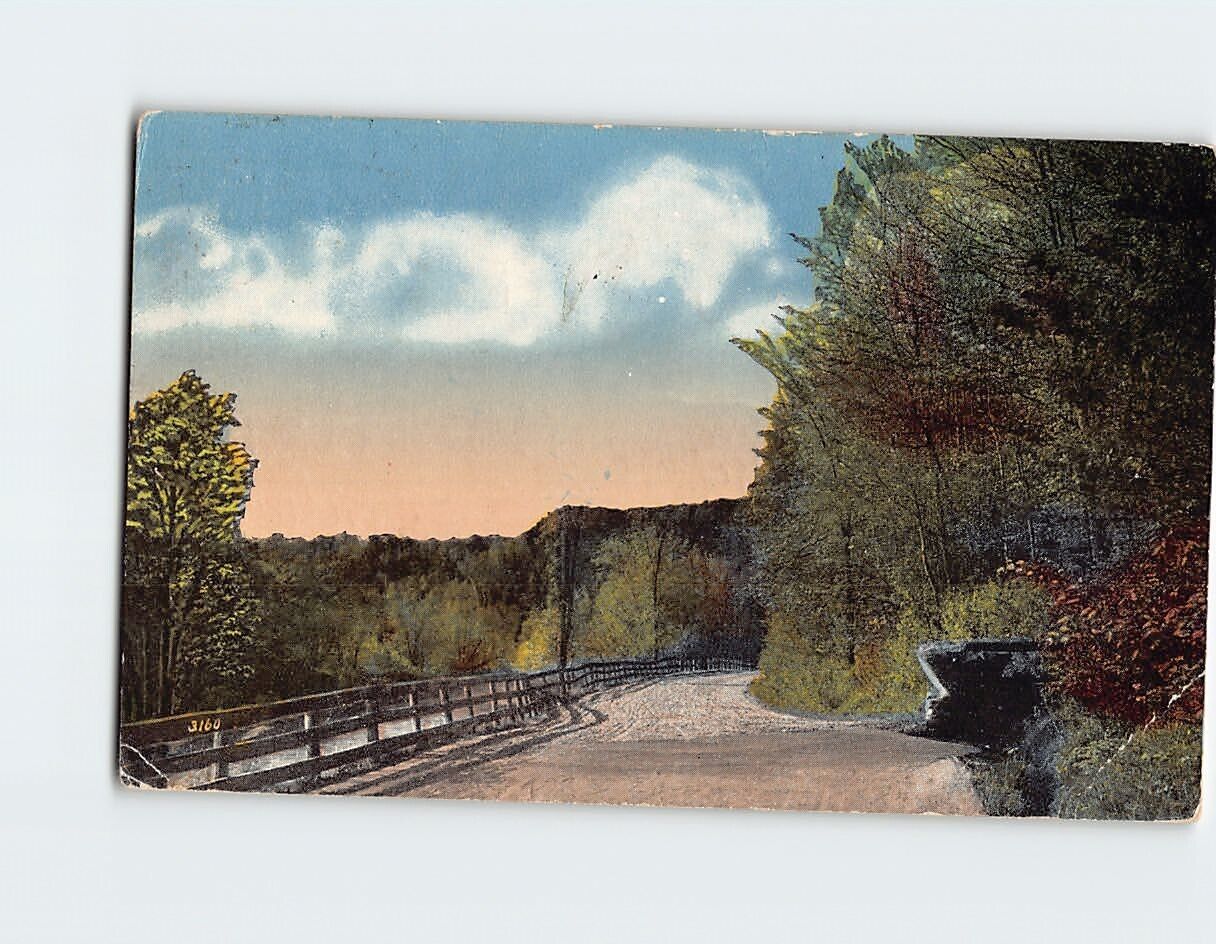 Postcard Nature Roadside Scene