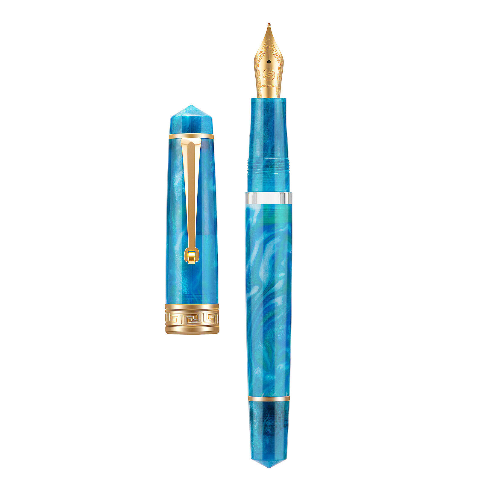 Asvine P20 Piston Resin Fountain Pen EF/F/M Nib Smooth Writing Office Gift Pen
