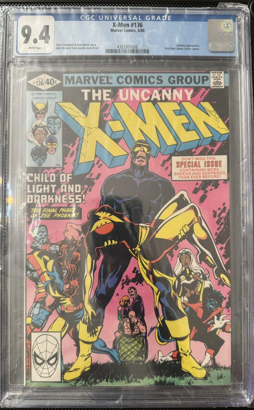 X-Men #136 (1980) / CGC 9.4 / Lilandra appearance / Classic Phoenix cover