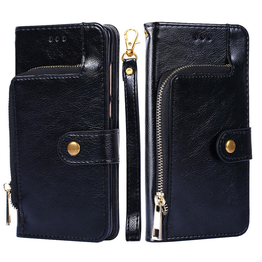 Leather Zipper Wallet Phone Case For Oneplus 5 5T 6 6T 7 8 Pro 7T 8T N100
