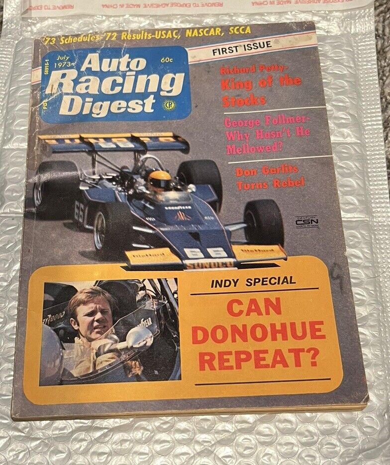 Auto Racing Digest – July 1973 (Volume 1 No. 1) FIRST ISSUE - Indy Special-100pg