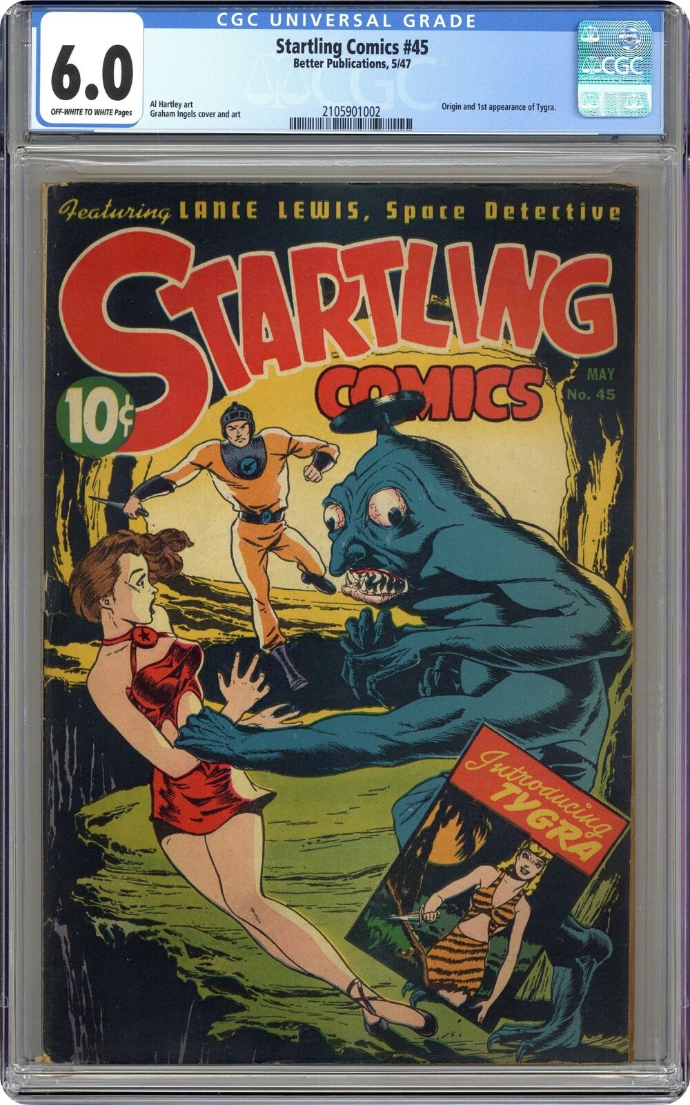 Startling Comics #45 CGC 6.0 1947 2105901002