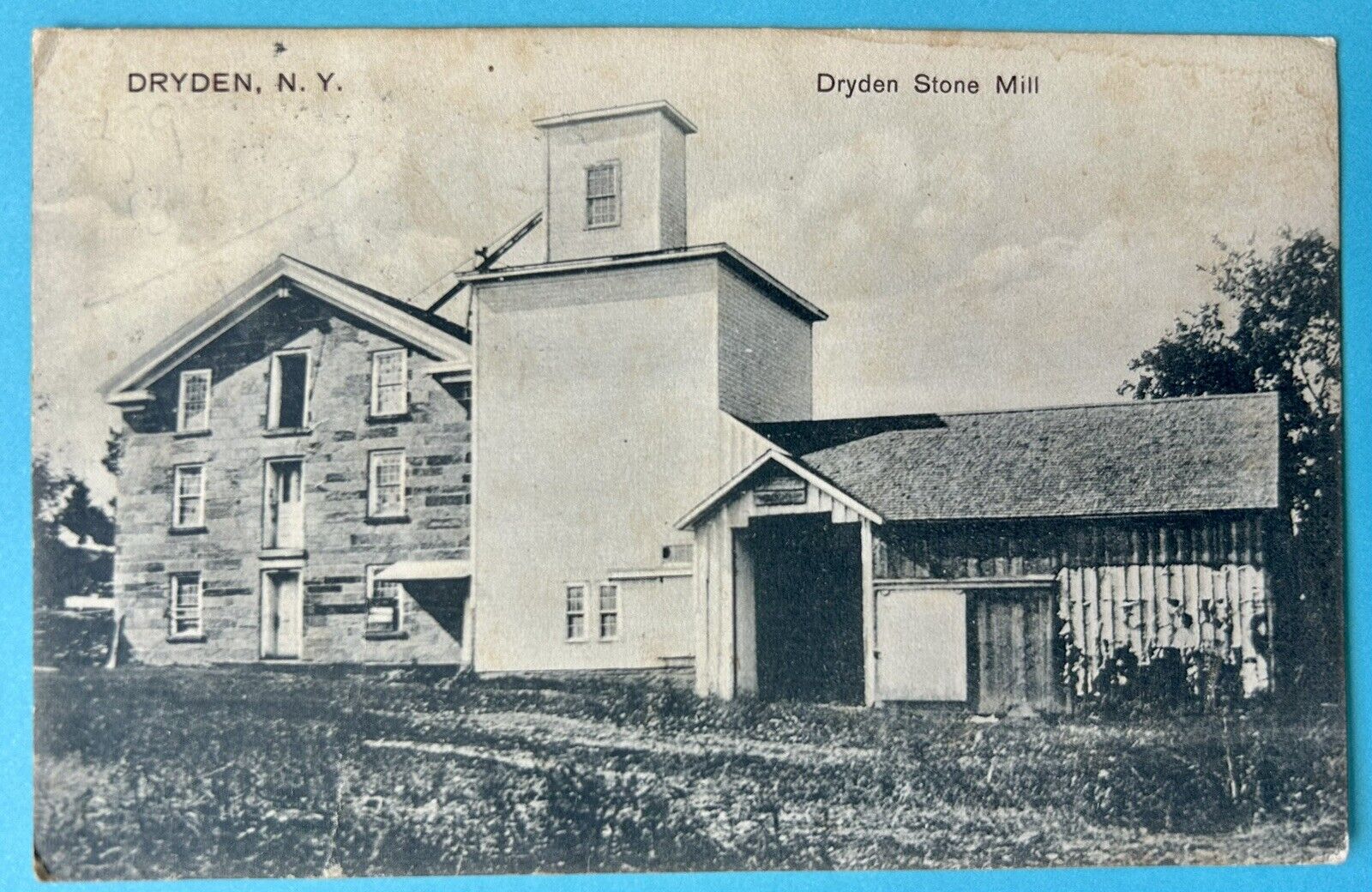 Dryden Stone Mill. New York. 1923 Vintage Postcard New York