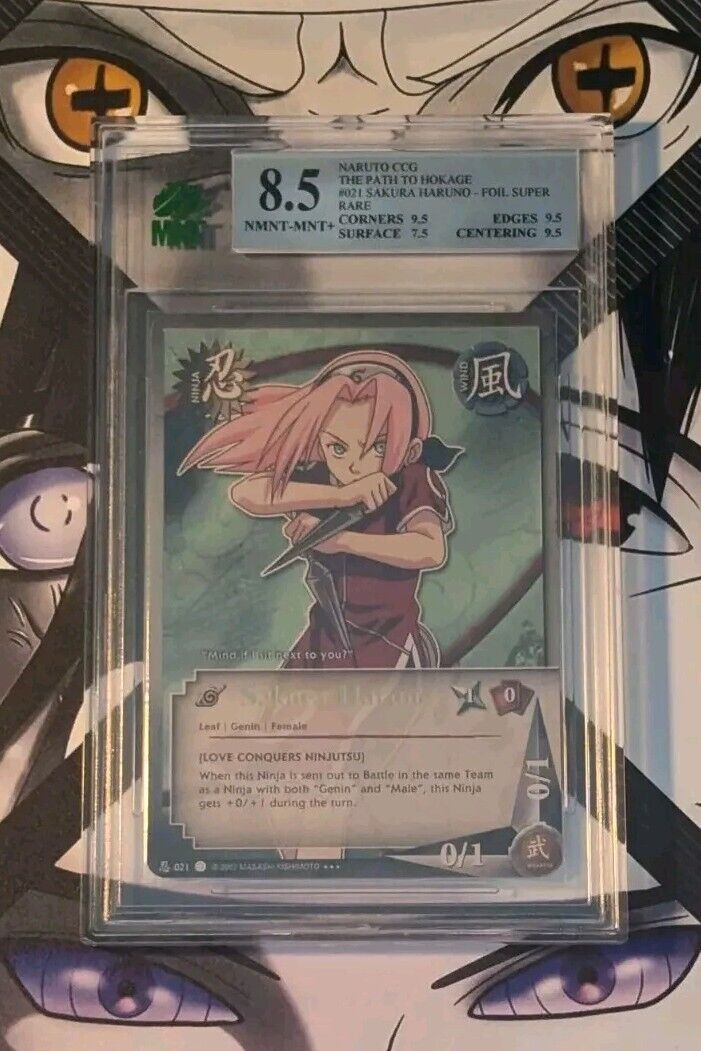 Naruto CCG TCG Sakura Haruno 021 Super Rare MNT 8.5 NM Mint+ NOT PSA BGS Card