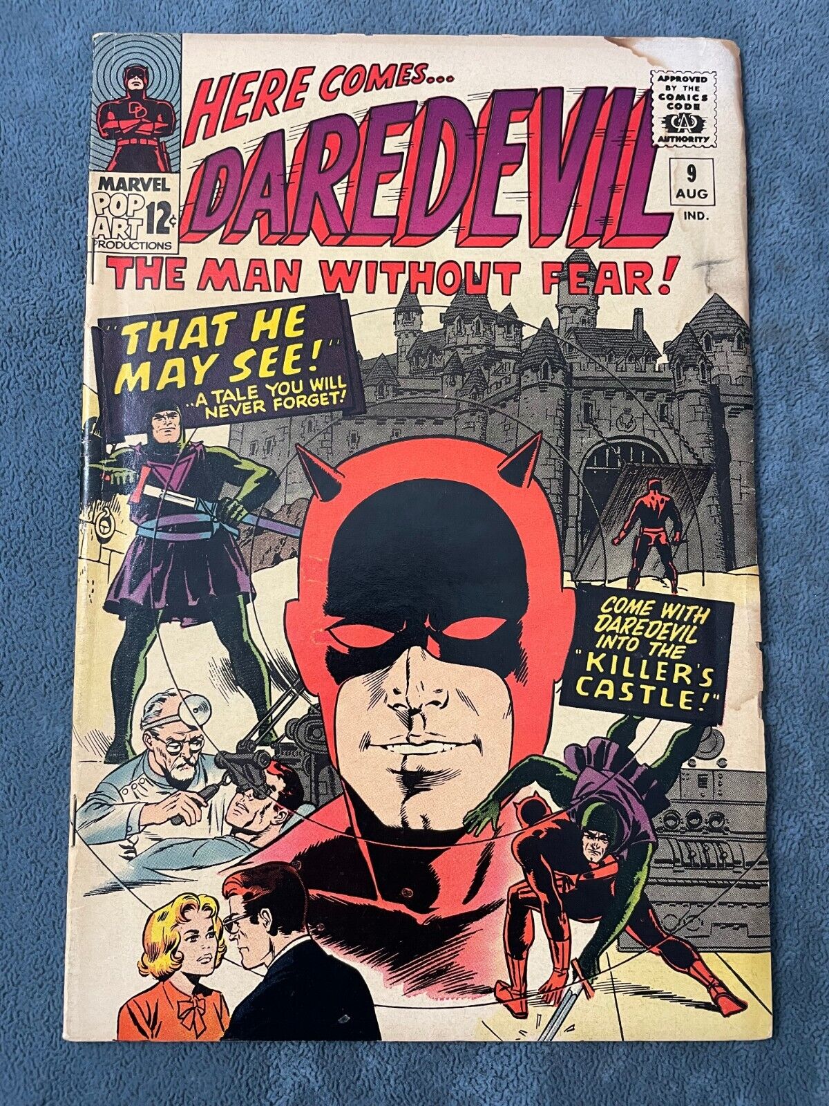 Daredevil #9 1965 Marvel Comic Book Key Issue 1st Klaus Kruger Wally Wood VG-
