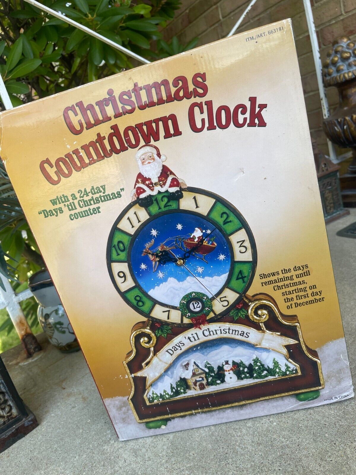 VTG Cosco Kirkland Christmas Countdown Clock 24 Days Til’ Original Box Preowned