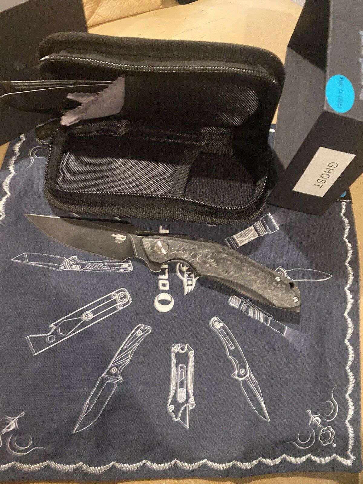 New Bestech Knives Ghost Framelock Carbon Fiber Black