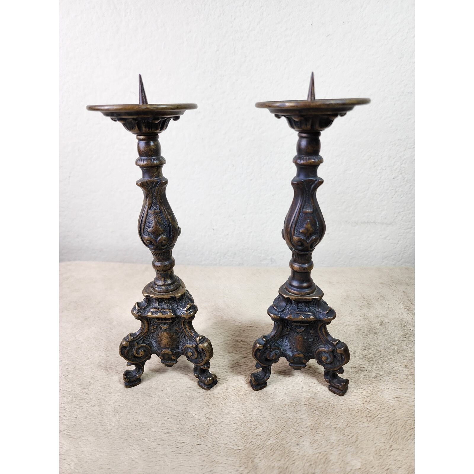 Italian Baroque Gothic Pricket Candlestick Candle Holder 9\