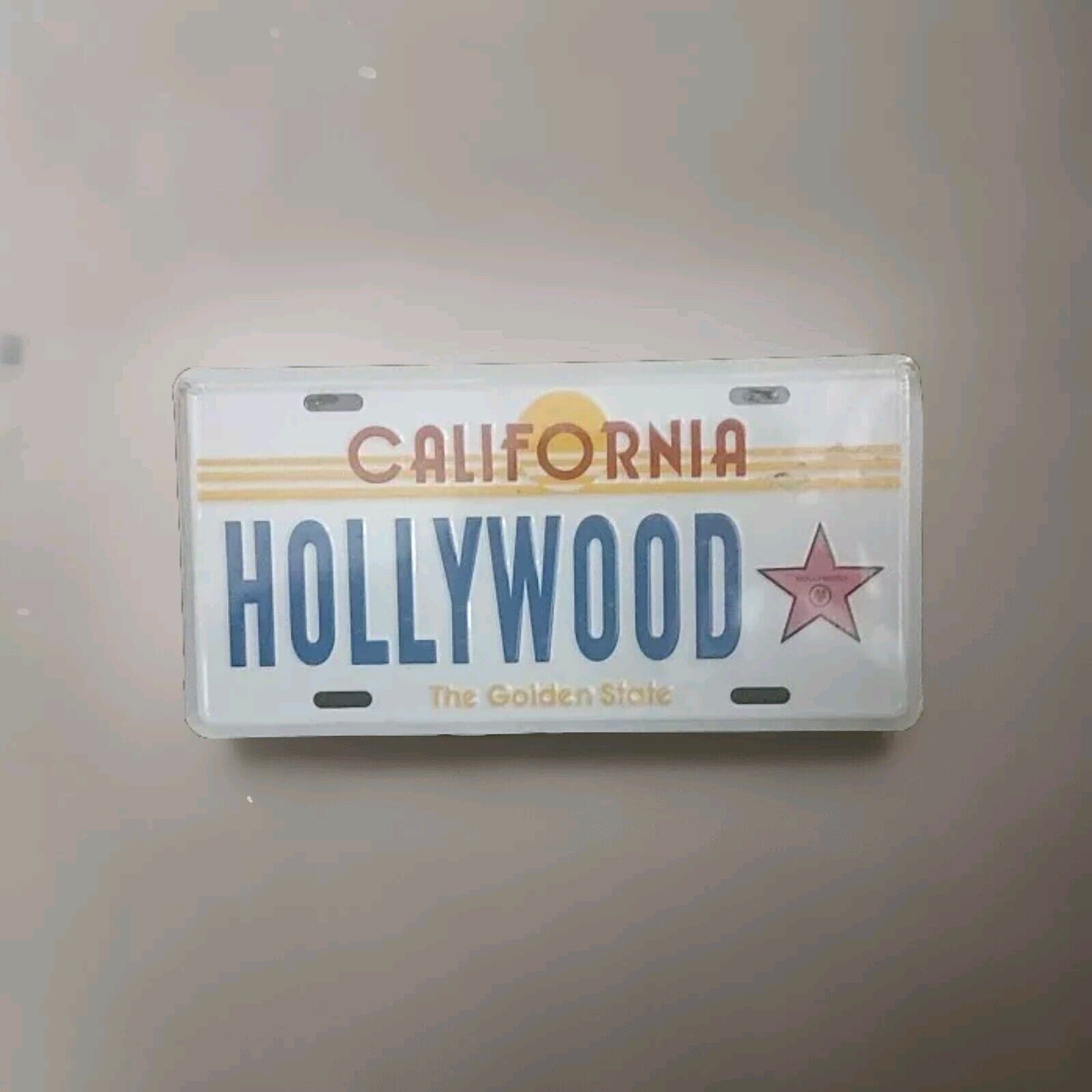 California Hollywood Aluminum Novelty Auto License Plate