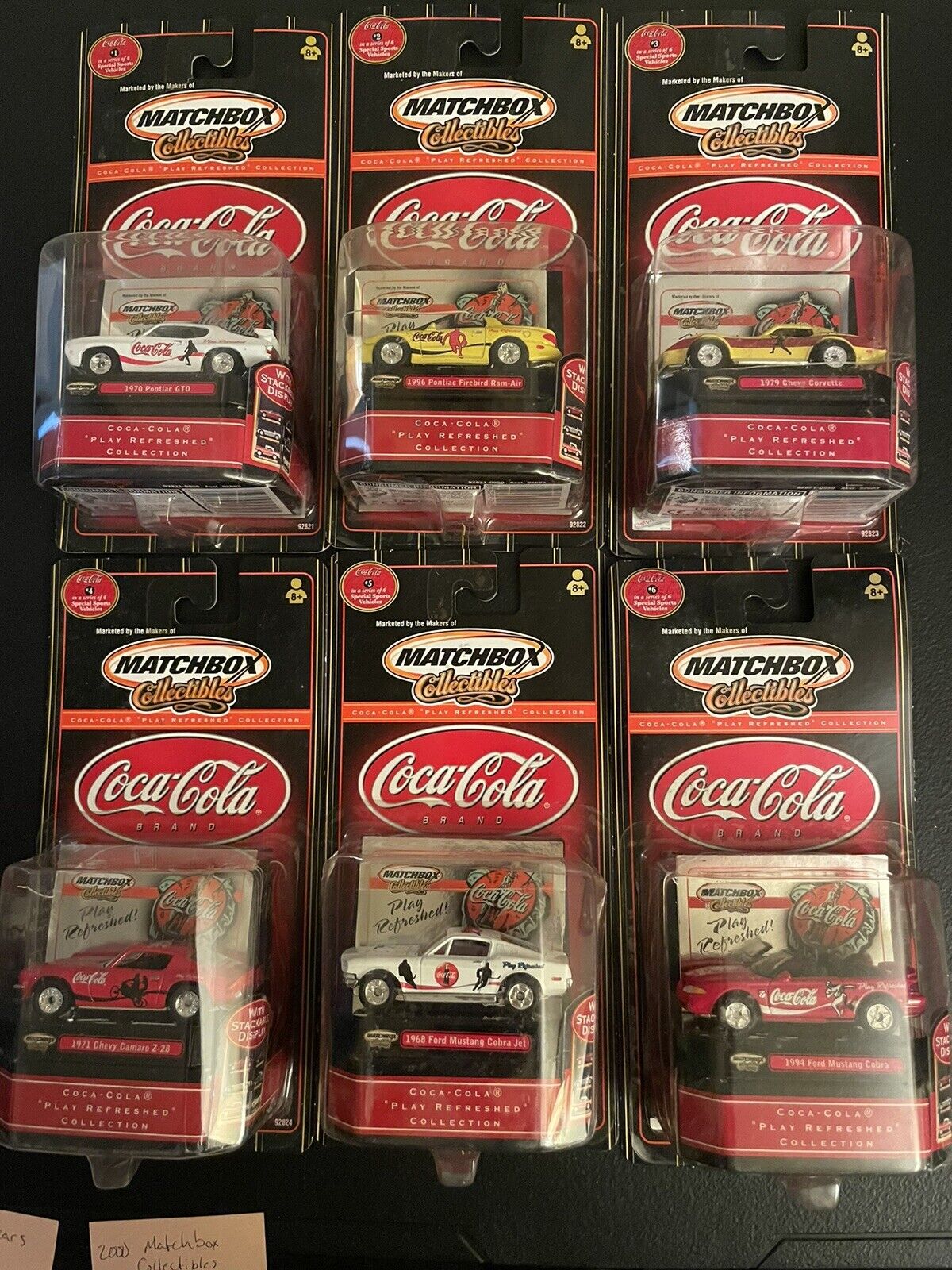 SEALED Matchbox Coca Cola Die Cast COMPLETE SET Play Refreshed All Six Cars 2000