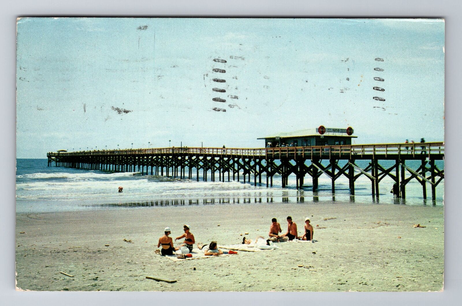 Windy Hill Beach SC-South Carolina, Windy Hill Beach Pier, Vintage Postcard