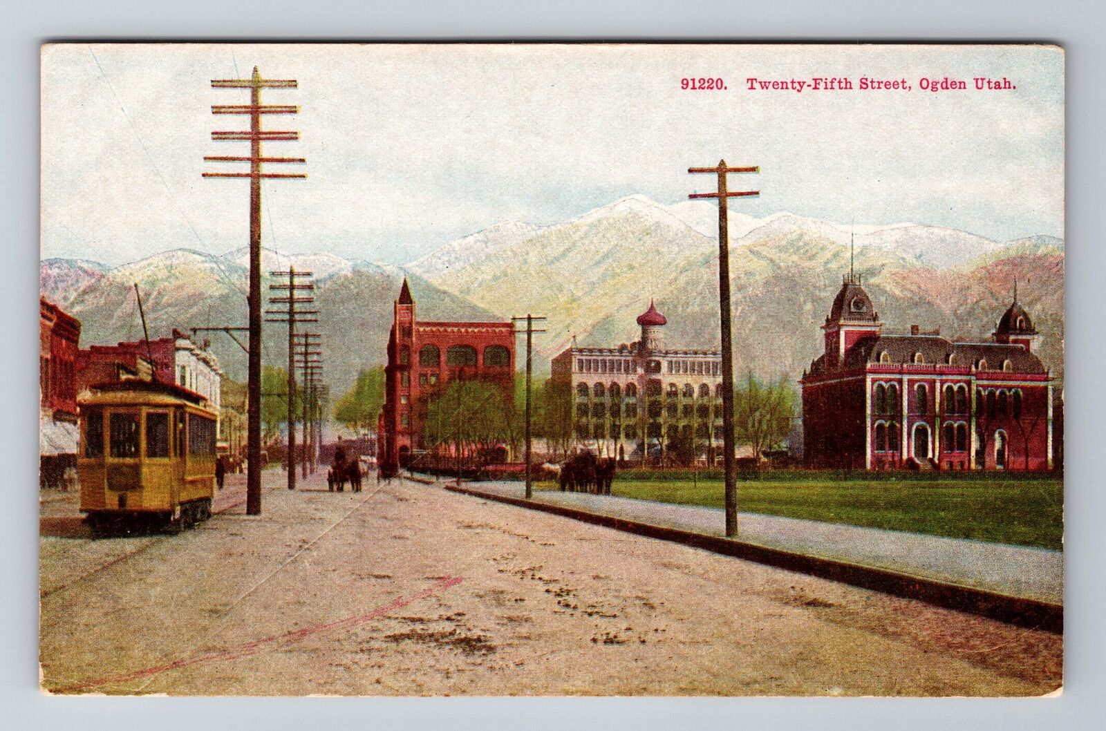 Ogden UT-Utah, Twenty Fifth Street, Antique, Vintage Souvenir Postcard