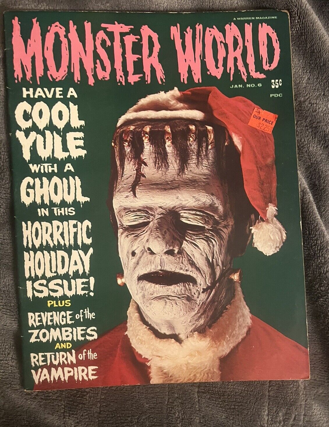 Monster World #6 1966 Xmas Frankenstein