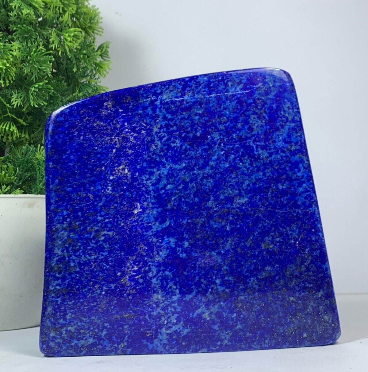 1929Gram Blue Lapis Lazuli Freeform Polished Rough Crystal Slab From Afghanistan