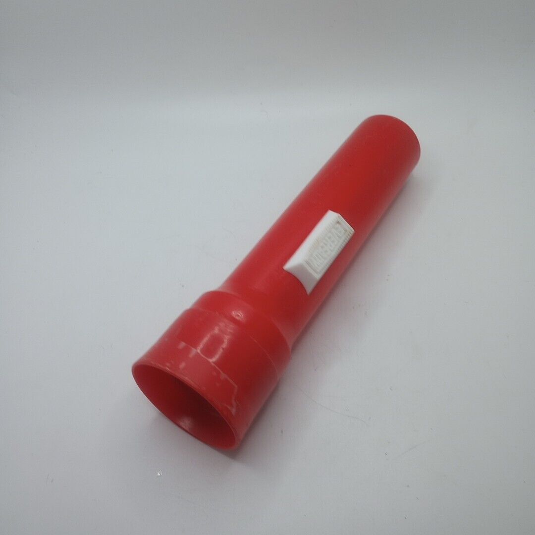 #A) Vtg EVEREADY Retro Plastic Flashlight USA Red White Switch Ever Ready 7.5\