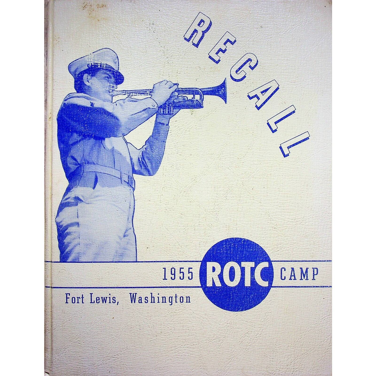 1955 ROTC Camp Fort Lewis Washington Year Book Recall Great Condition