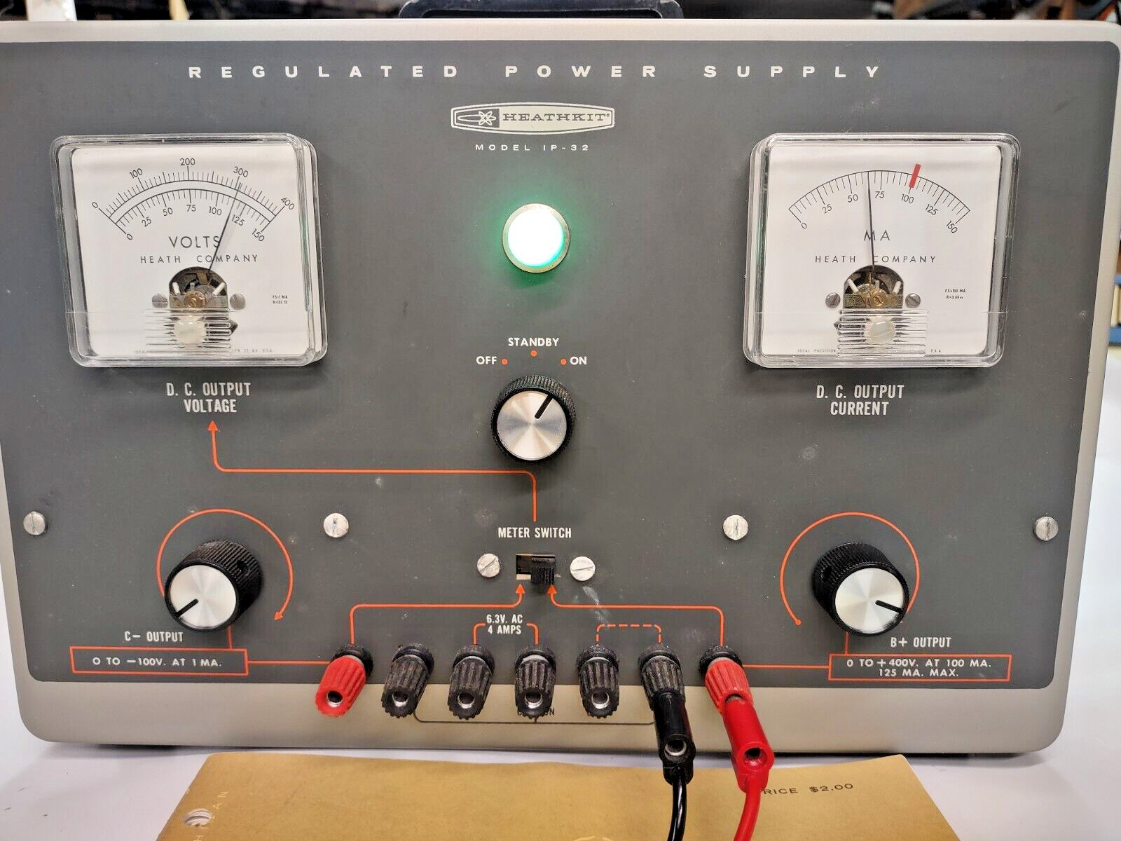 Vintage Heathkit IP-32	High Voltage Variable and Regulated Power Supply