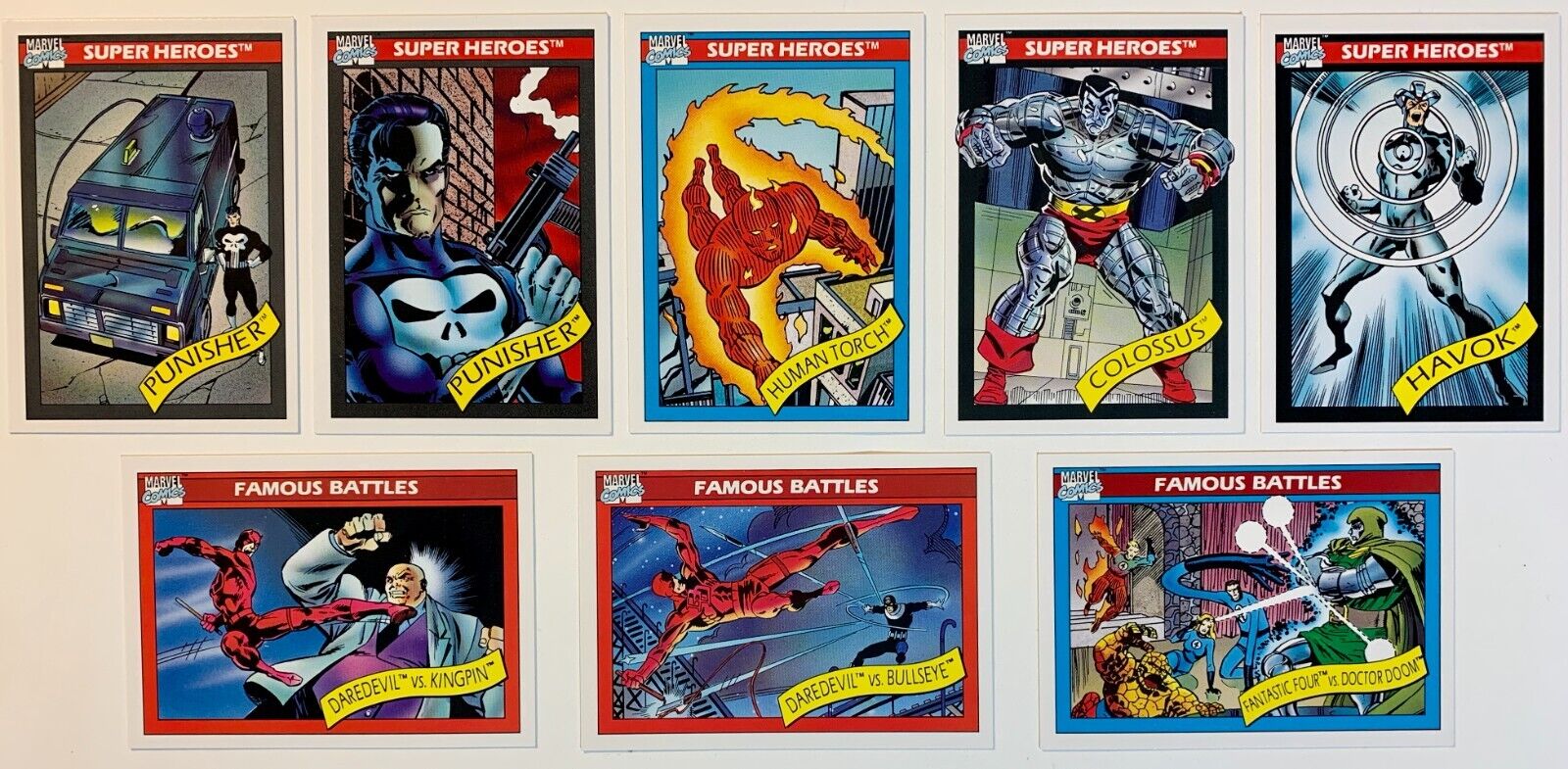 1990 Impel Marvel Universe Comic Book Super Heroes Trading Cards Lot of 8