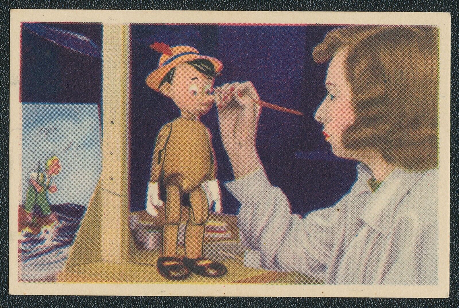 1949 RICH\'S COFFEE WALT DISNEY PINOCCHIO DUTCH TRADING CARD #181 EX/MT