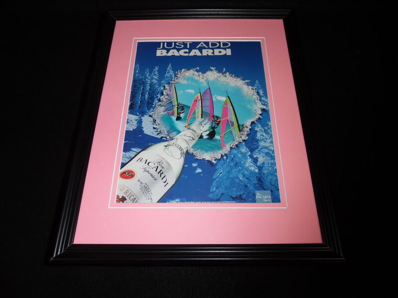 1985 Bacardi Rum Framed 11x14 ORIGINAL Vintage Advertisement