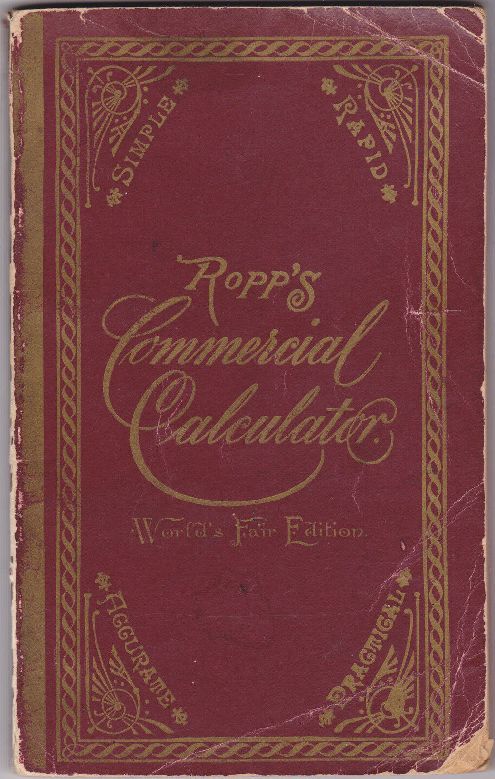 Ropp's Commercial Calculator Book World's Fair Edition 16 pgs Columbian Expo
