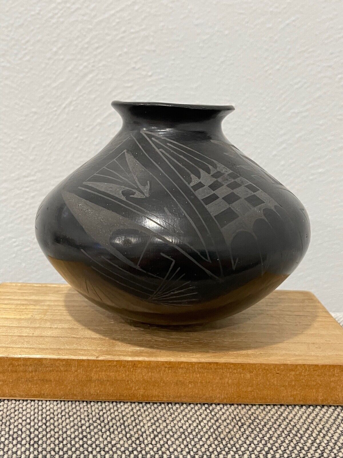 Luis Baca Signed Blackware Pottery Vase Possibly Mata Ortiz