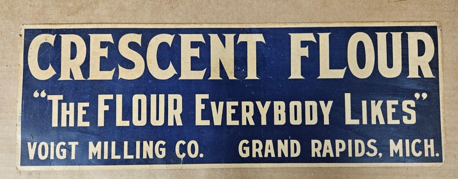 Antique Crescent Flour Voigt Milling Company Sign Bakery Grand Rapids Michigan B
