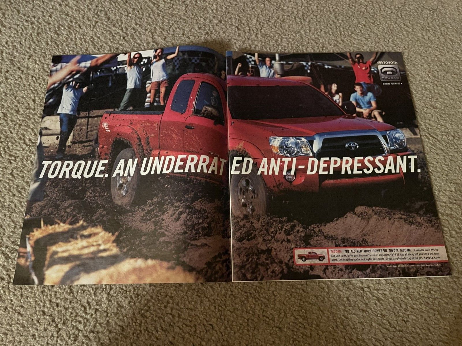 Vintage 2005 TOYOTA TACOMA Pickup Truck Print Ad RED \