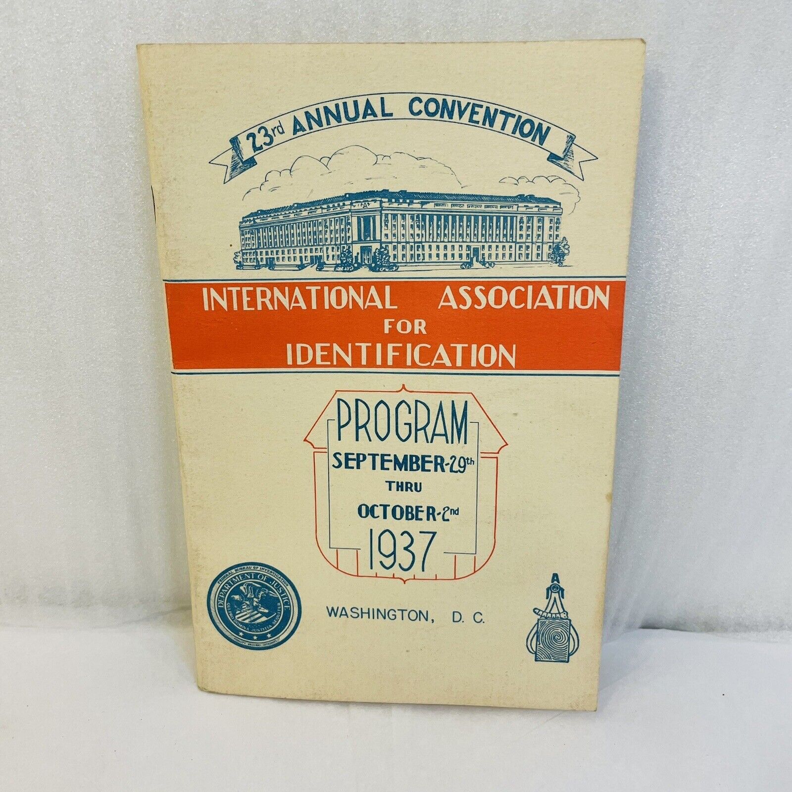 Forensics International Association for Identification 1937 Convention Program