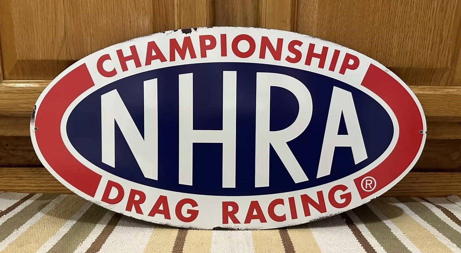 NHRA Championship Drag Racing Metal Sign Garage Pits Vintage Style Wall Decor