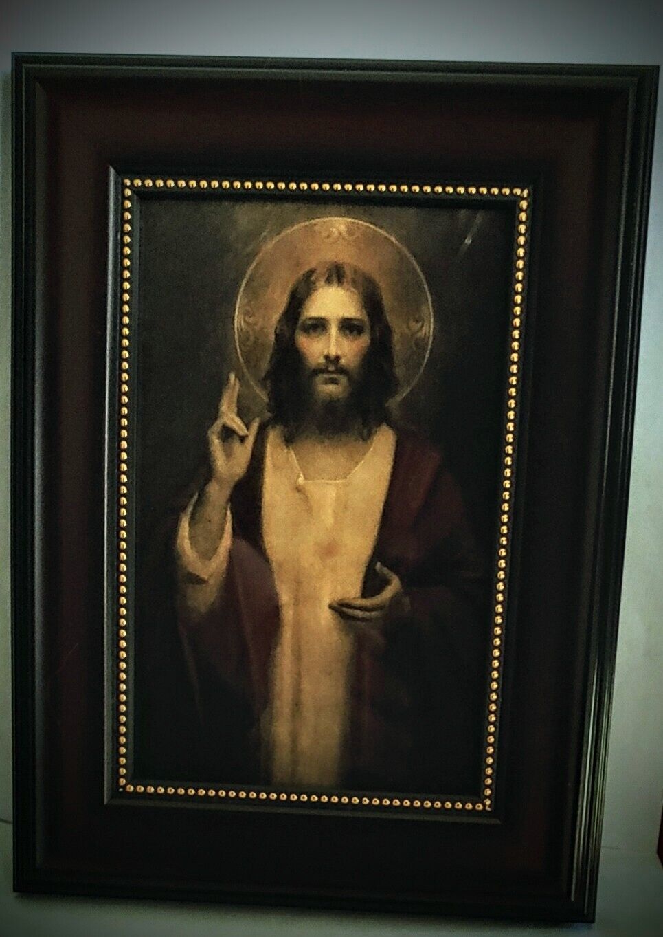 Sacred Heart of Jesus print in frame 