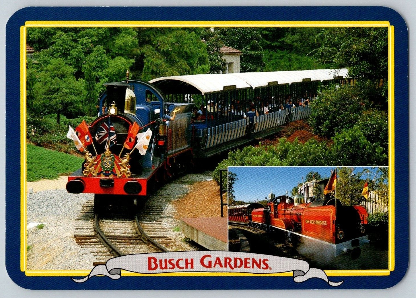 Continental Postcard~ The Balmoral Castle Train~ Busch Gardens~ Williamsburg, VA