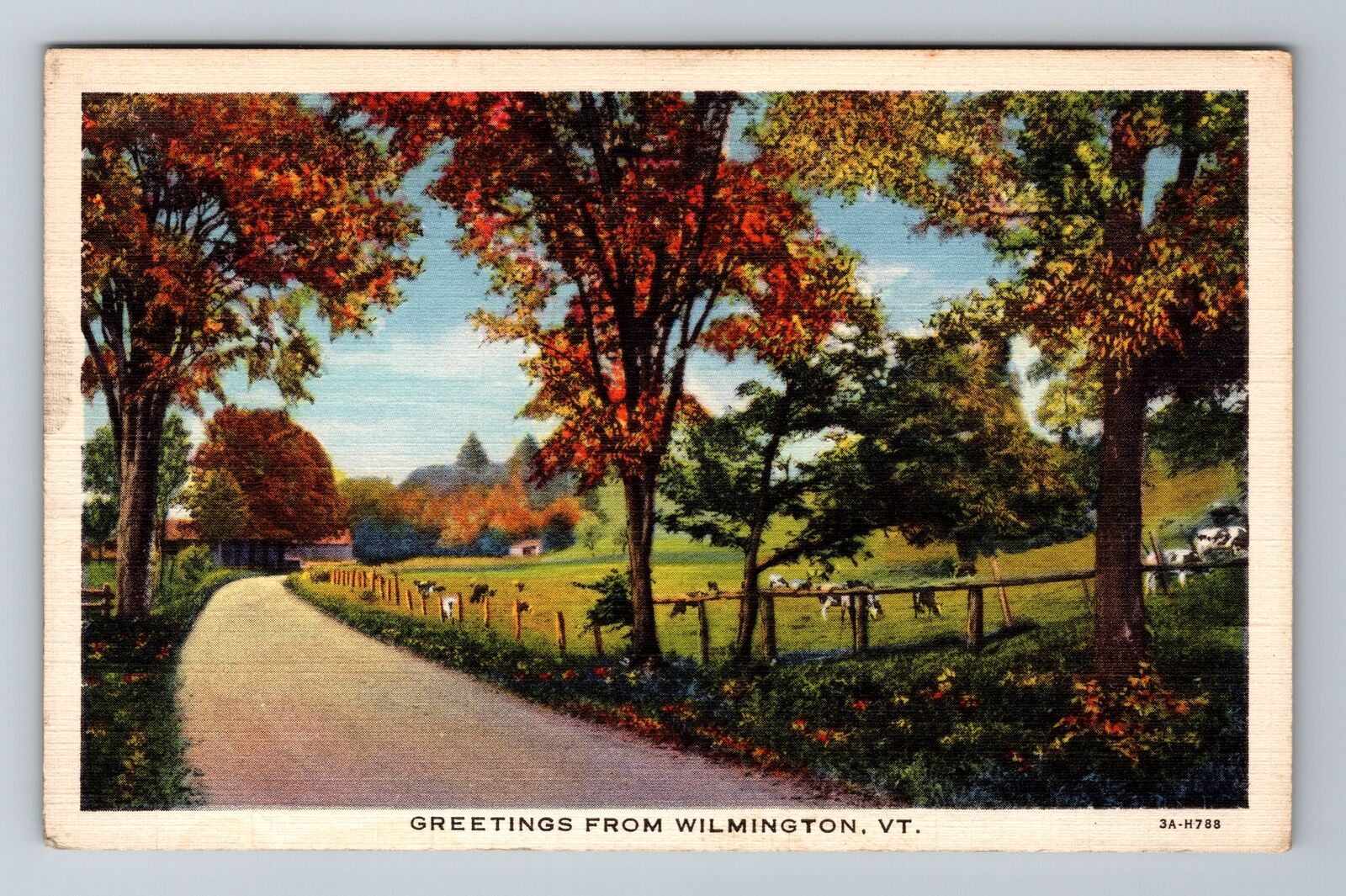 Wilmington VT-Vermont, General Greetings, Antique, Vintage c1934 Postcard