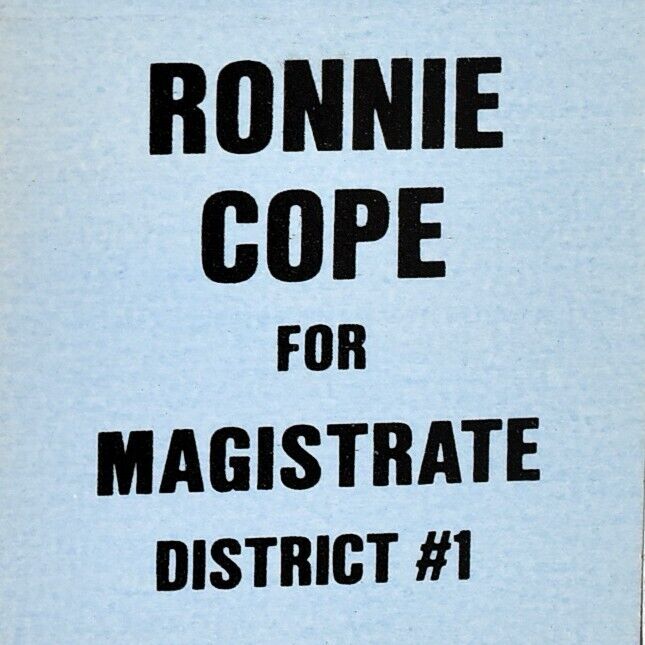 1970s Ronnie Cope Magistrate Judge District 1 Candidate Attorney Cincinnati OH 2