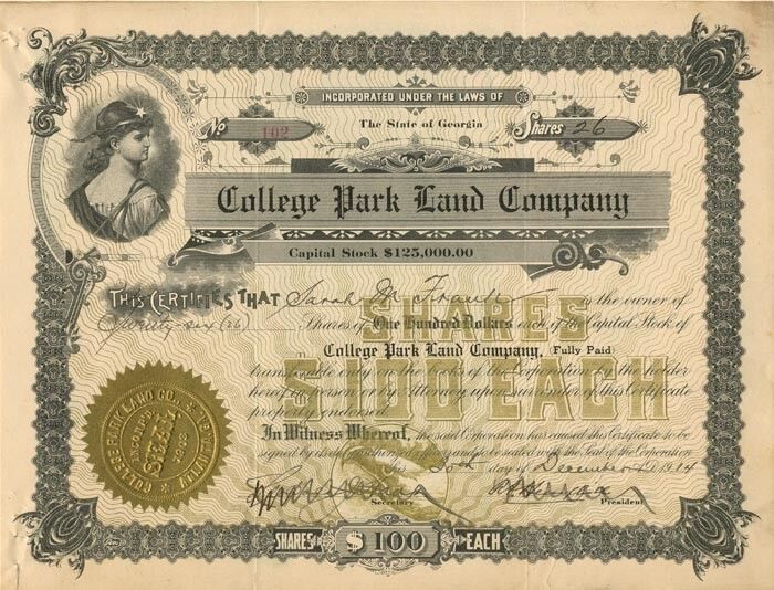 College Park Land Co. - General Stocks