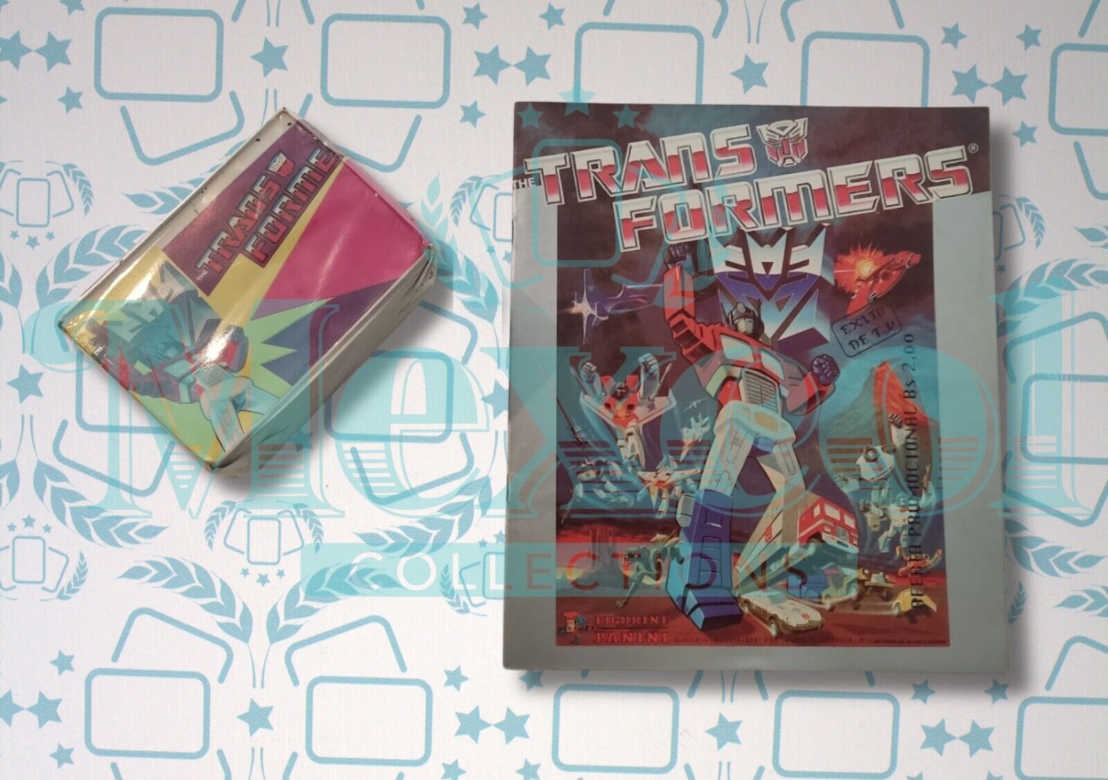 Transformers panini album 1986 empty  Box contains 200 packs vintage