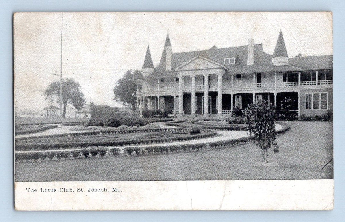 1908. ST. JOSEPH, MO. THE LOTUS CLUB. POSTCARD ST2