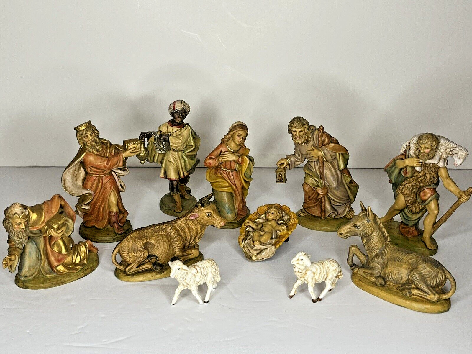 Vintage Nativity Set of 11 Figures Only Made in Italy Stunning Detail