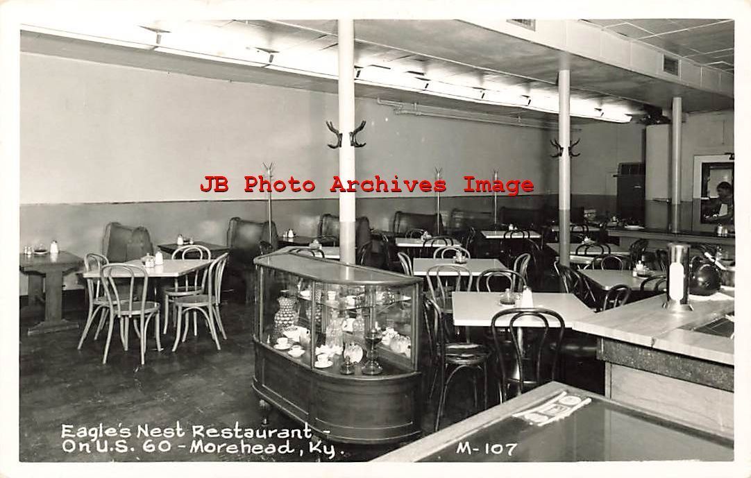 KY, Morehead, Kentucky, RPPC, Eagle\'s Nest Restaurant, Interior, Photo No M-107