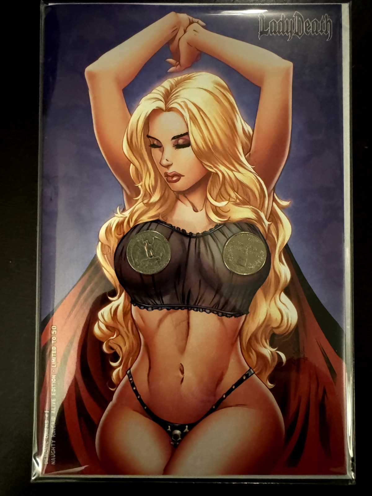 Lady Death Demonic Omens #1 Naughty Alive Edition Black Envelope Limited to 50