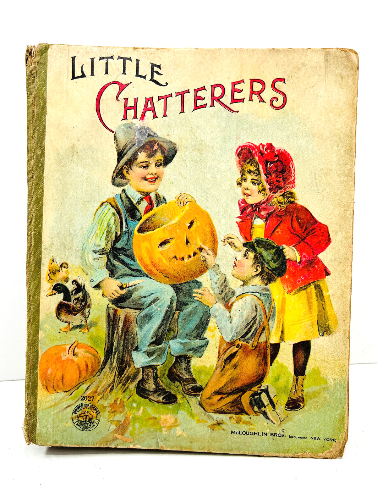 RARE 1880's Little Chatterers Halloween Pumpkin cover JOL cool