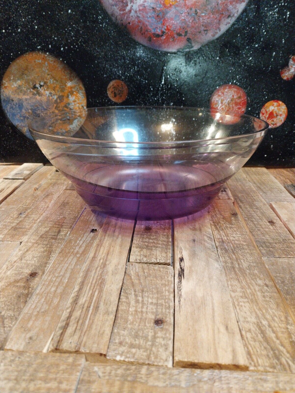 Tupperware Sheerly Elegant Bowl Acrylic Amethyst Purple 3.4 Qt. #4820 No Lid