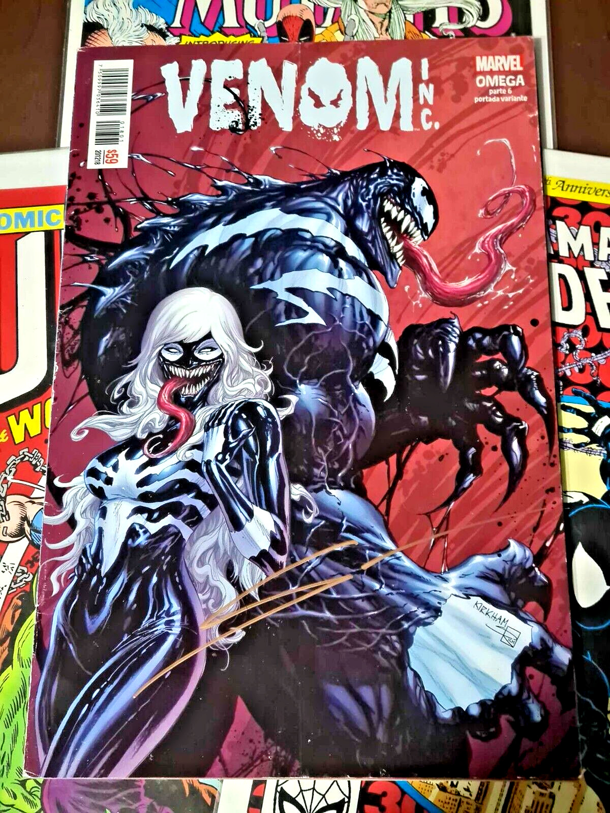 Amazing Spiderman Venom Inc Omega #1 Variant B Signed by Gerardo Sandoval COA