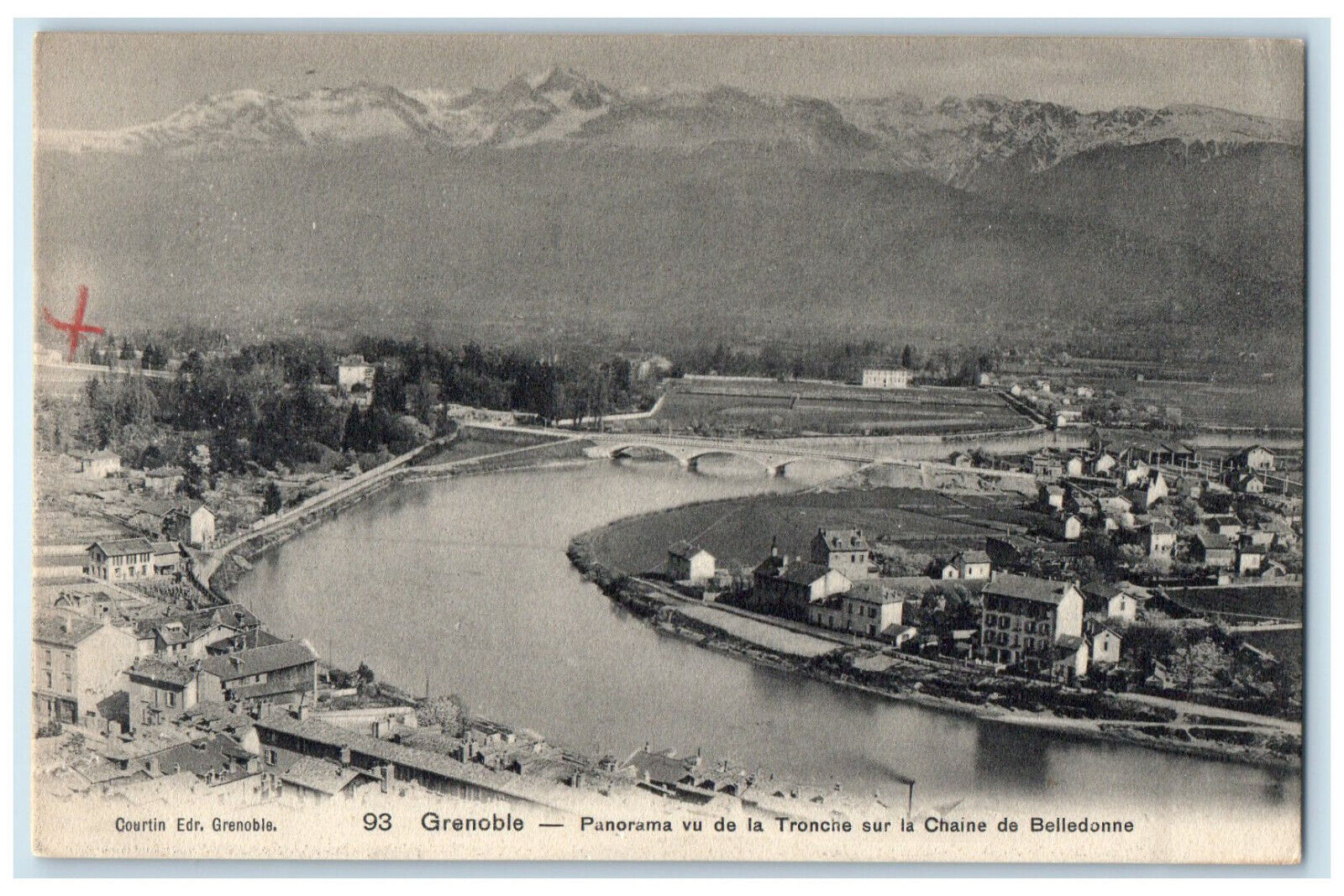 c1910 Panorama Seen From La Tronche On The Belledonne Range Grenoble Postcard