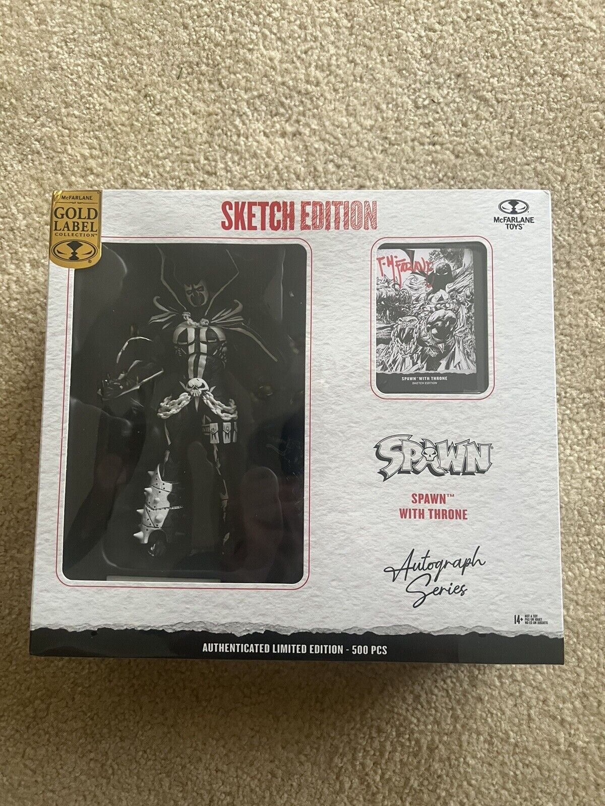 SDCC 2023 EE SPAWN THRONE DELUXE AUTOGRAPHED LINE ART GOLD LABEL 7