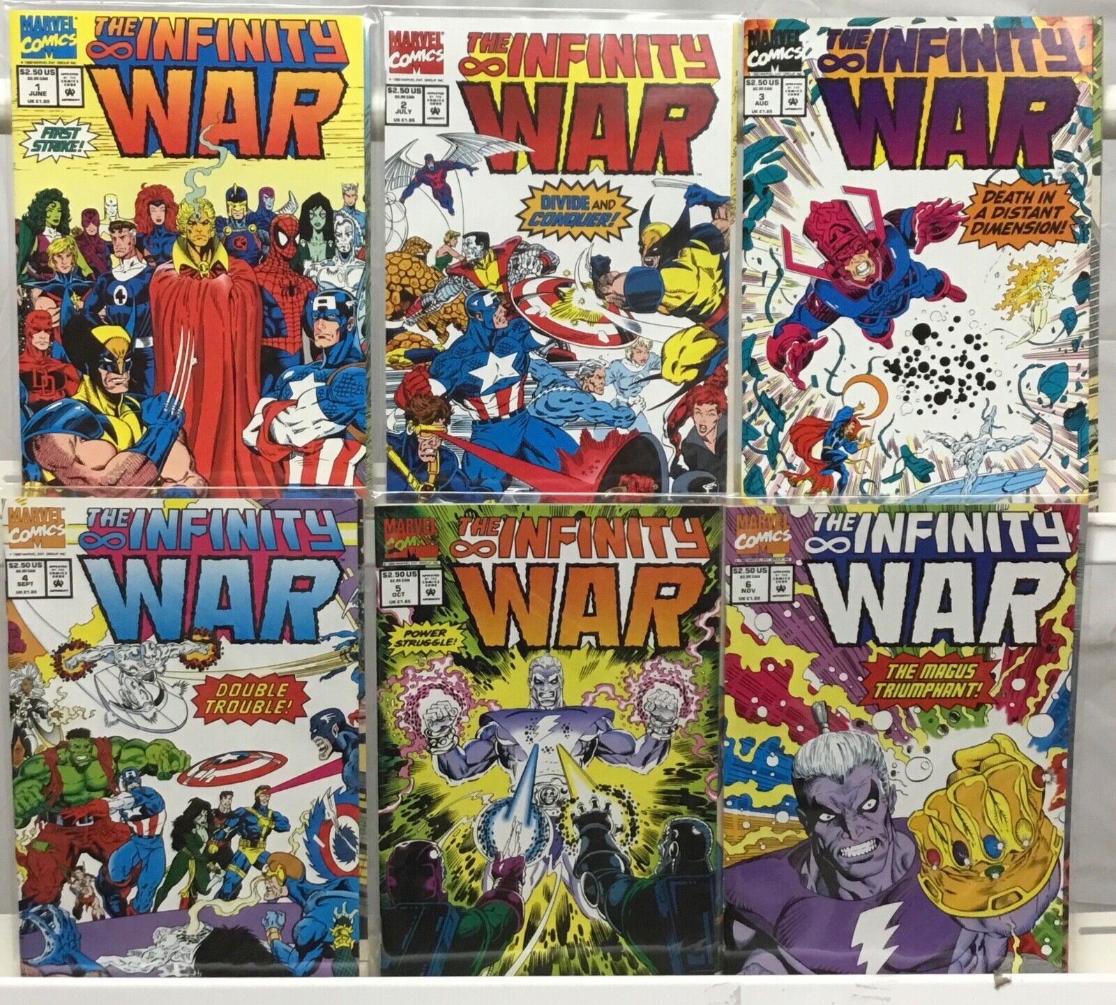 Marvel Comics The Infinity War #1-6 Complete Set VF/NM 1992