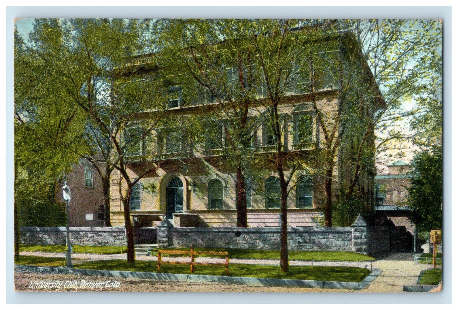 c1910 University Club Denver Colorado CO Uposted Antique Postcard