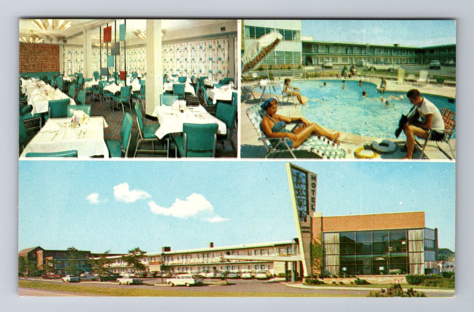 Arlington VA-Virginia, ARVA Motor Hotel, Pool, Advertising, Vintage Postcard