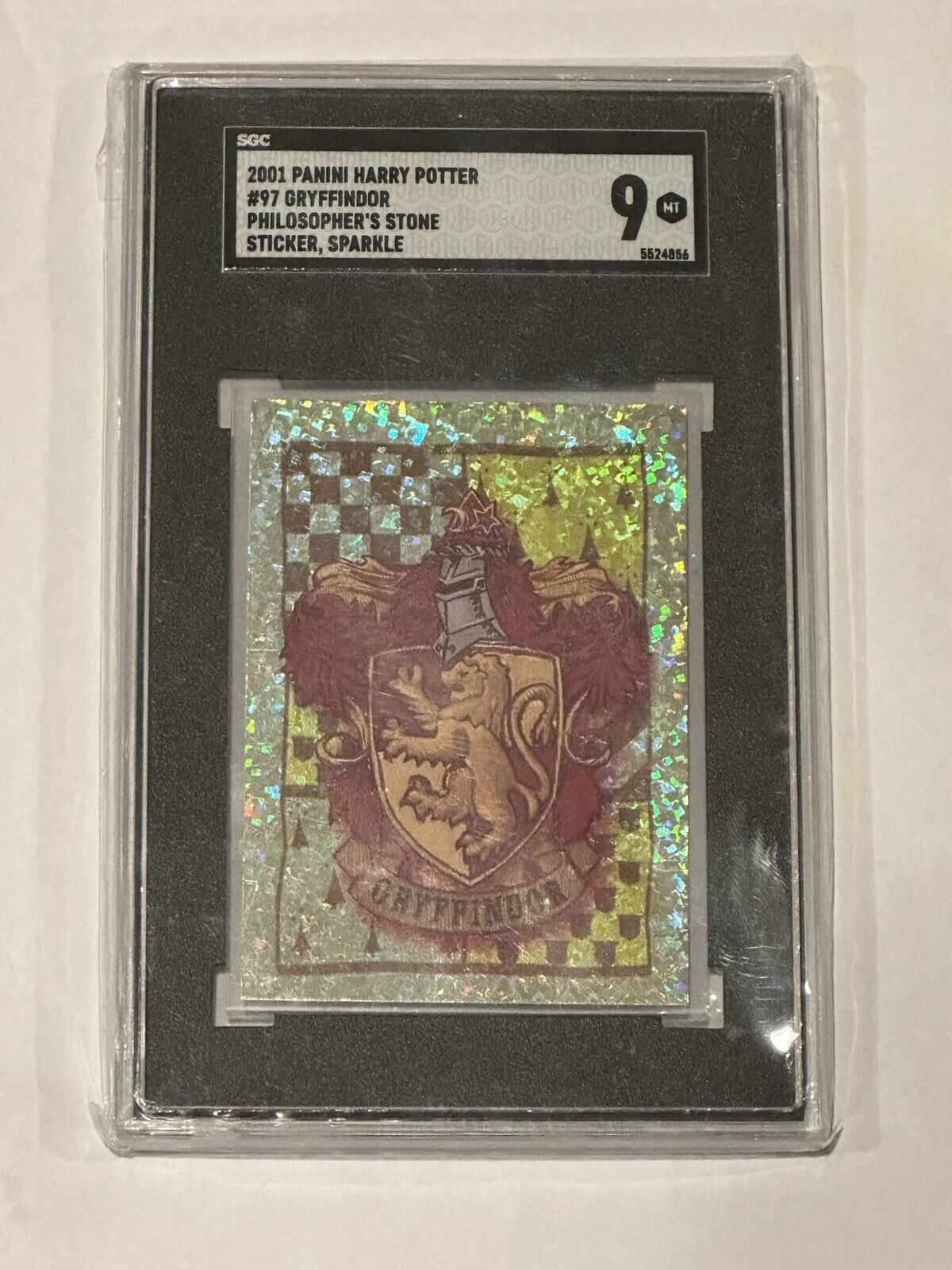 2001 Panini Harry Potter Philosophers Stone Gold Stickers Gryffindor #97 SGC 9